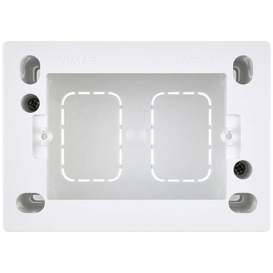 Vimar Surface Mounting Box, 3-Module, For Eikon/Idea/Plana, 35/45 mm Depth, IP20 — Quality Boat Parts