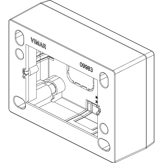 Vimar Surface Mounting Box, 3-Module, For Eikon/Idea/Plana, 35/45 mm Depth, IP20 — Quality Boat Parts