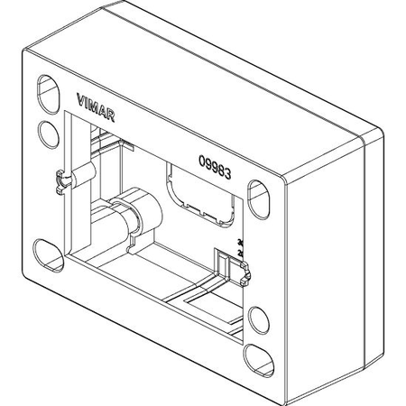 Vimar Surface Mounting Box, 3-Module, For Eikon/Idea/Plana, 35/45 mm Depth, IP20 — Quality Boat Parts