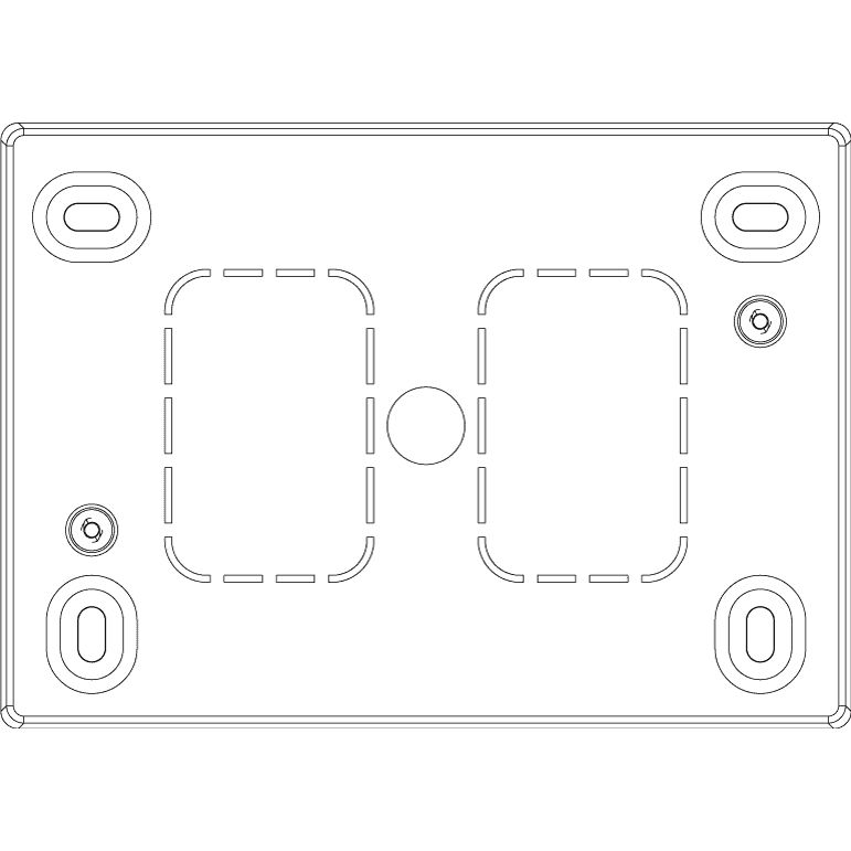 Vimar Surface Mounting Box, 3-Module, For Eikon/Idea/Plana, 35/45 mm Depth, IP20 — Quality Boat Parts
