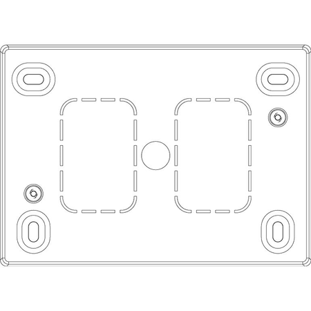 Vimar Surface Mounting Box, 3-Module, For Eikon/Idea/Plana, 35/45 mm Depth, IP20 — Quality Boat Parts
