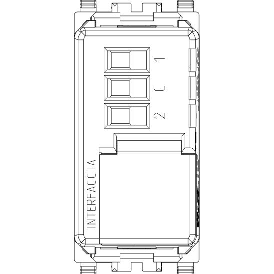 Vimar Eikon 2-Switch Bus System Interface, For Traditional Switches, IP40, Flush Mount, 1M — Quality Boat Parts