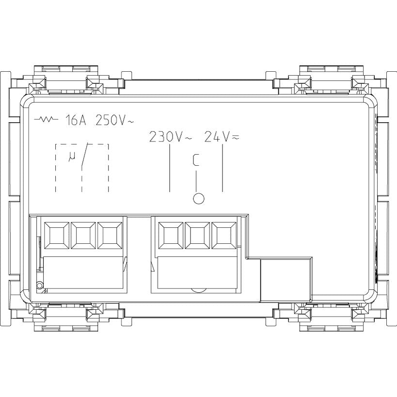 Vimar Idea Vertical Badge Switch, 16A 250V Change-Over Relay, 230V AC, 24V AC/DC, 3 Modules — Quality Boat Parts