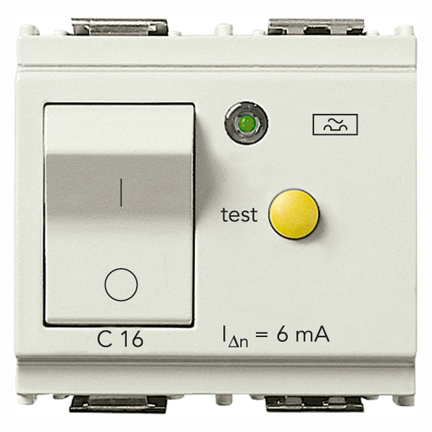 Vimar Idea RCBO Circuit Breaker, 1P+N, 120-230V, 50-60Hz, IP40, 2 Modules — Quality Boat Parts