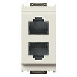 Vimar Idea Double RJ11 Phone Socket, 6P4C, Screw Terminals, IP20 — Quality Boat Parts
