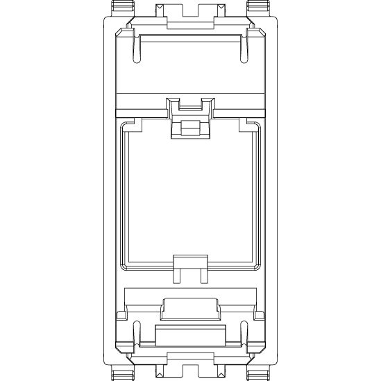 Vimar Eikon MINI-COM Panduit Adaptor, 22.3 x 49 x 20.5 mm, Label Space — Quality Boat Parts