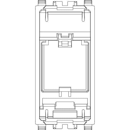 Vimar Eikon MINI-COM Panduit Adaptor, 22.3 x 49 x 20.5 mm, Label Space — Quality Boat Parts
