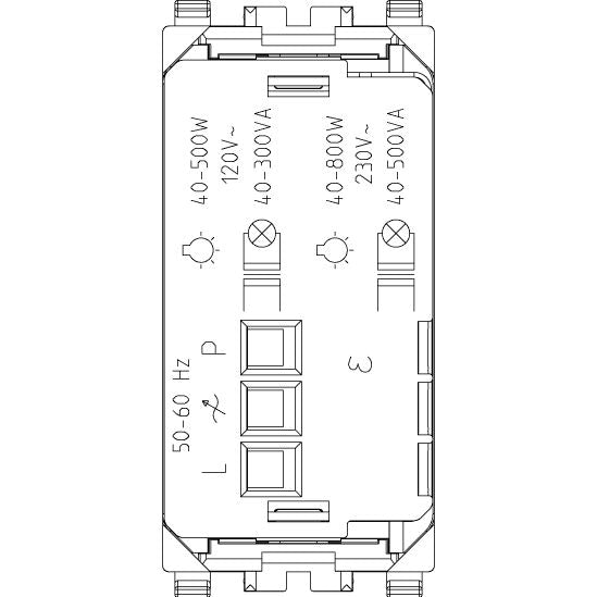 Vimar Eikon Master Dimmer, 120-230V, 40-800W, NO Push Button Control, TRIAC — Quality Boat Parts