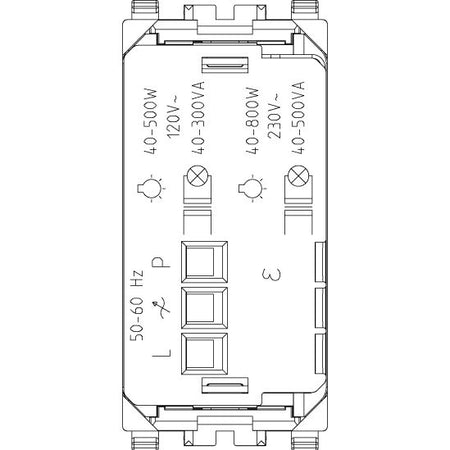 Vimar Eikon Master Dimmer, 120-230V, 40-800W, NO Push Button Control, TRIAC — Quality Boat Parts