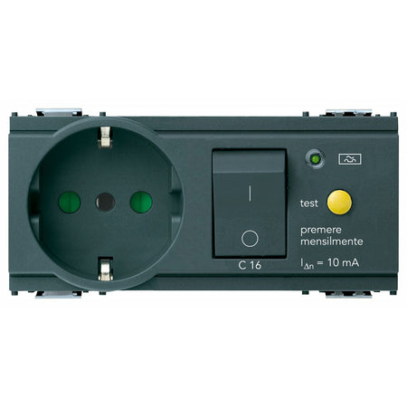 Vimar Idea SICURY P30 C16 RCBO Socket Outlet, 16A 250V, 10mA, 4 Modules — Quality Boat Parts