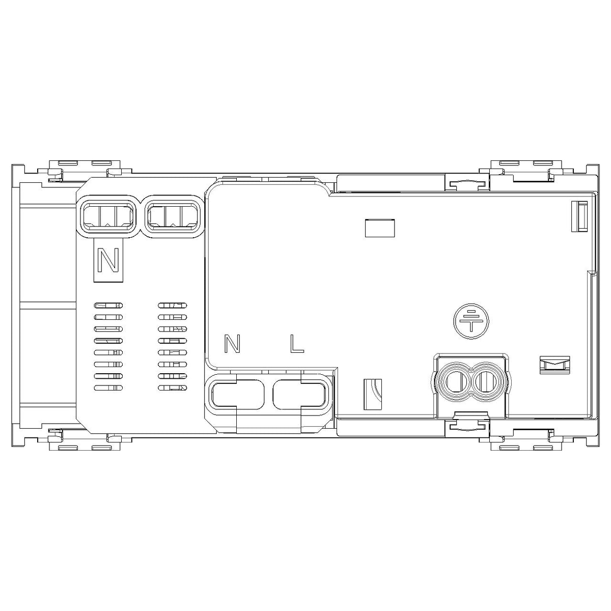 Vimar Idea SICURY P30 C16 RCBO Socket Outlet, 16A 250V, 10mA, 4 Modules — Quality Boat Parts