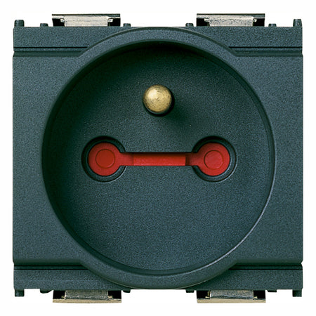 Vimar Idea SICURY Locking 2P+E French Outlet, 16A 250V, IP20, 2-Module — Quality Boat Parts