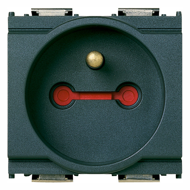 Vimar Idea SICURY Locking 2P+E French Outlet, 16A 250V, IP20, 2-Module — Quality Boat Parts