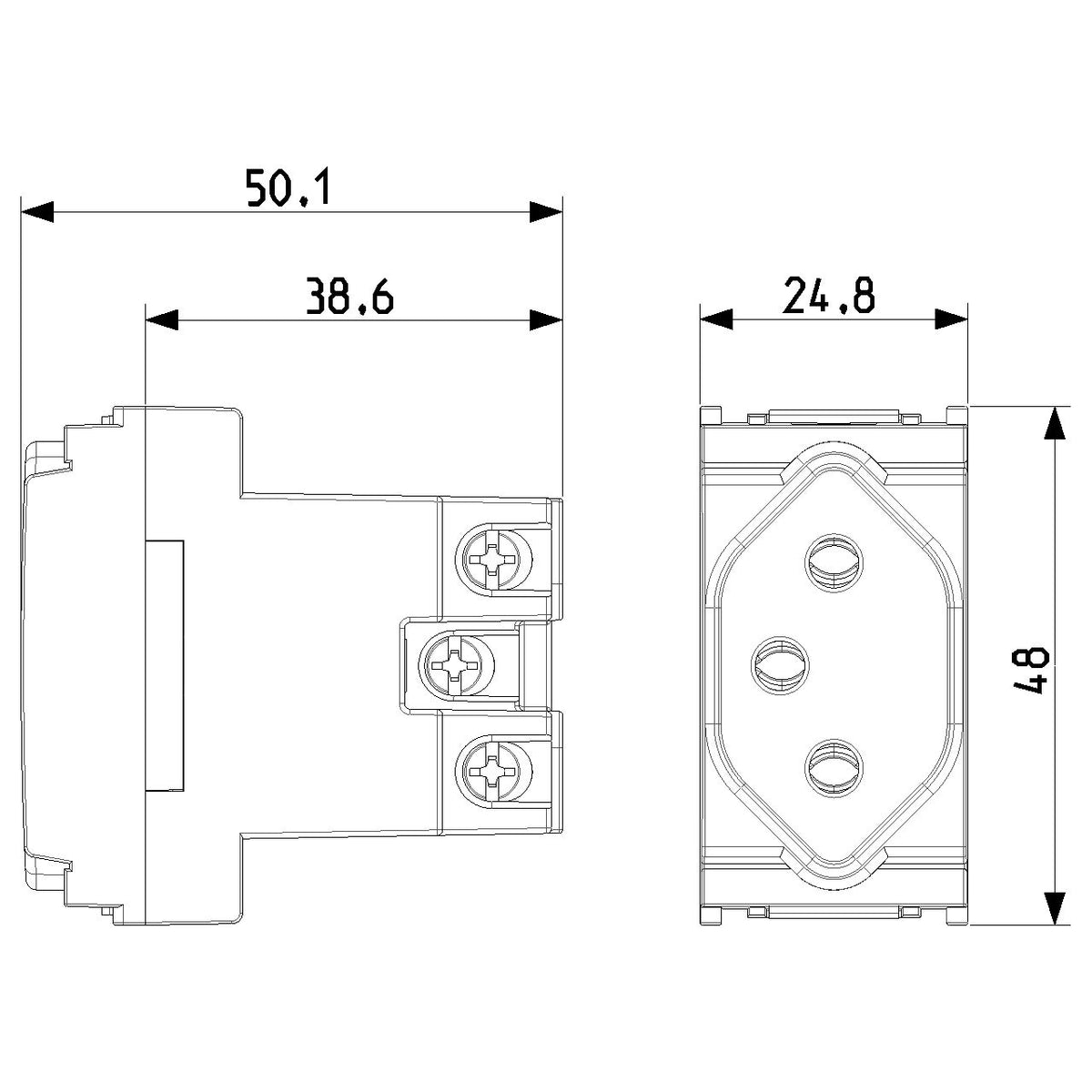 Vimar Idea Swiss Type 13 Socket Outlet, 2P+E, 10A 250V, IP20 — Quality Boat Parts