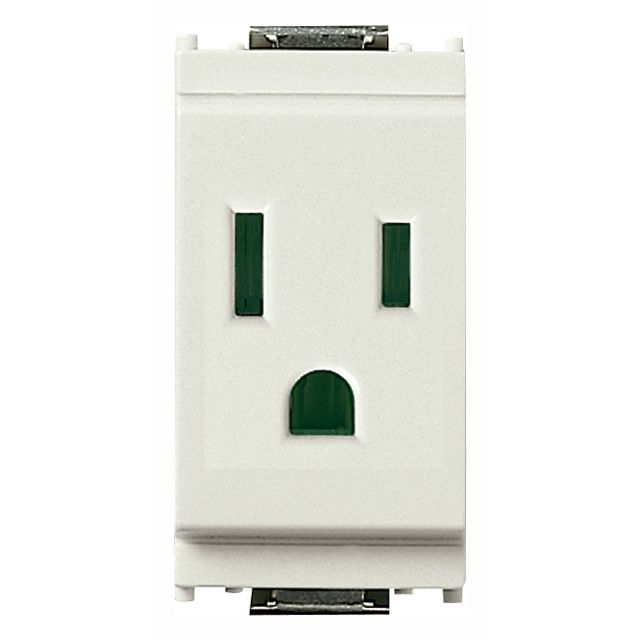 Vimar Idea SICURY USA Socket Outlet, 2P+E, 15A, 127V, IP20, Flush Mount — Quality Boat Parts