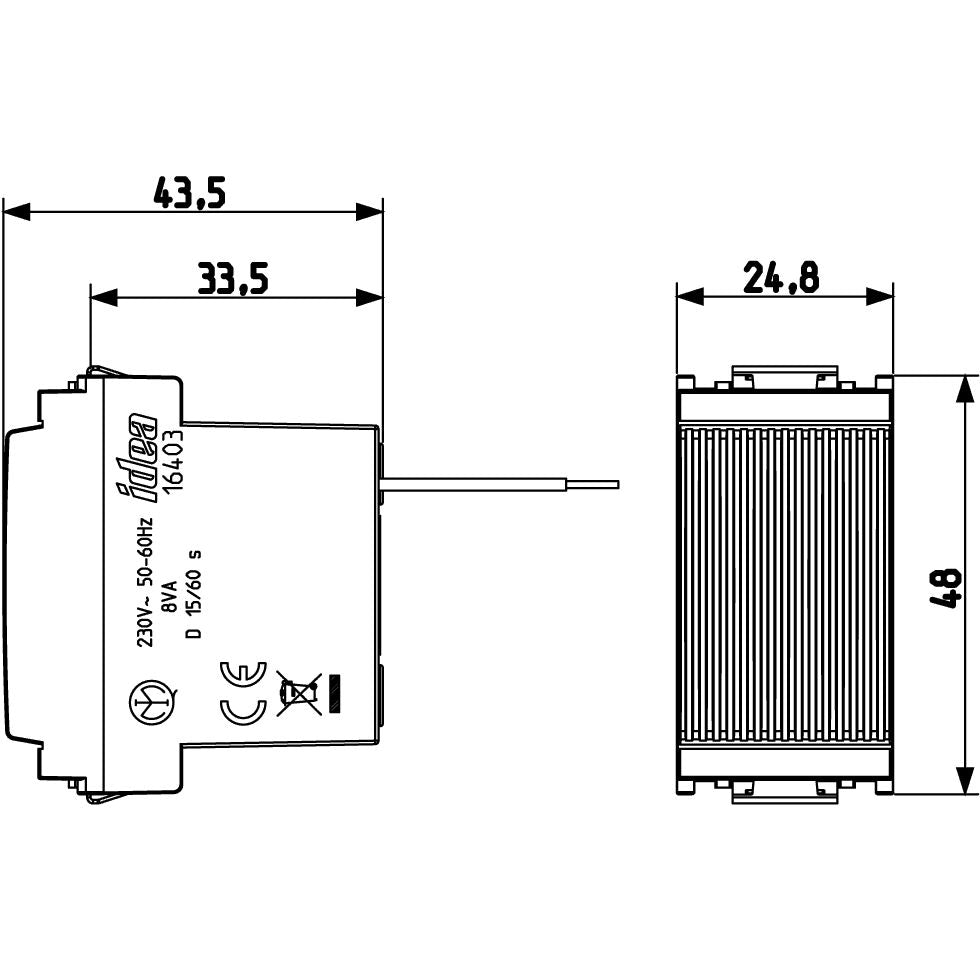 Vimar Idea Bell, 230V 50-60Hz, 8 VA, IP30, Flush-Mounted, 1 Module — Quality Boat Parts