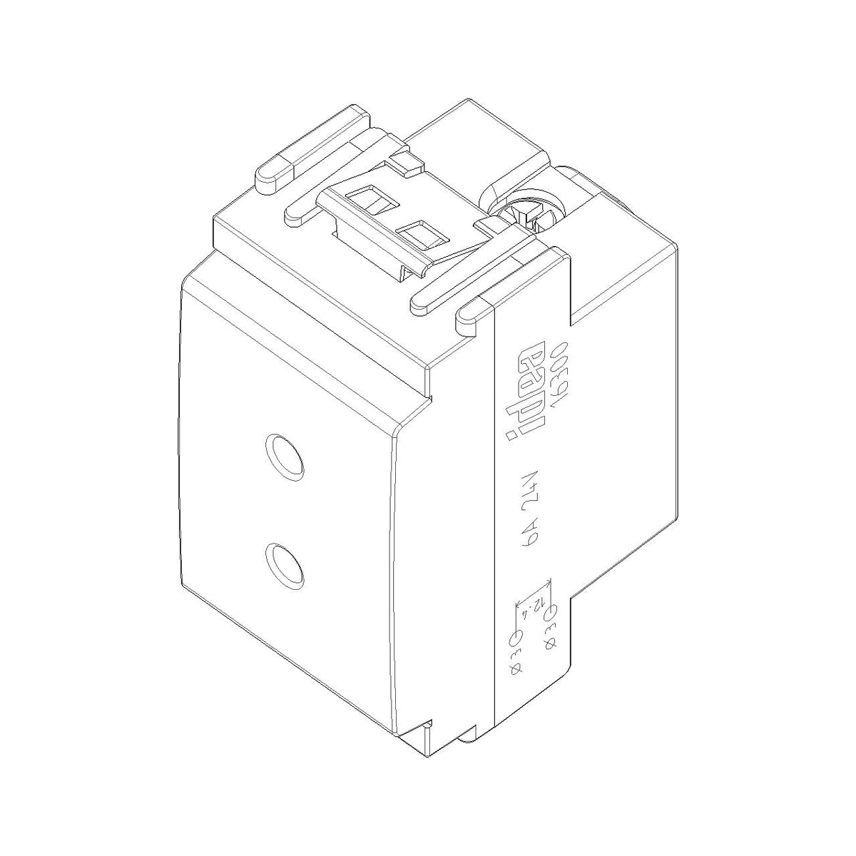 Vimar Idea 2P 6A 24V SELV Socket Outlet, For Plug 01620, 3 mm Pins, 12.4 mm Spacing — Quality Boat Parts