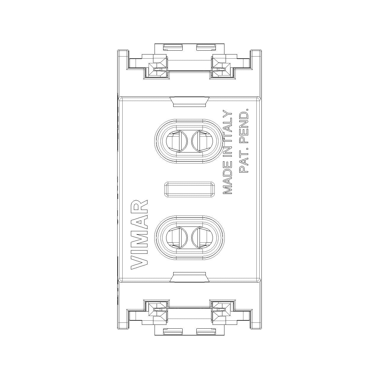 Vimar Idea 2P 6A 24V SELV Socket Outlet, For Plug 01620, 3 mm Pins, 12.4 mm Spacing — Quality Boat Parts