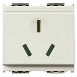 Vimar Idea SICURY Chinese Standard Socket Outlet, 2P+E, 16A 250V, 2 Modules, IP20 — Quality Boat Parts