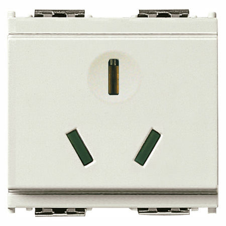Vimar Idea SICURY Chinese Standard Socket Outlet, 2P+E, 16A 250V, 2 Modules, IP20 — Quality Boat Parts