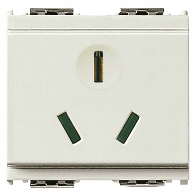 Vimar Idea SICURY Chinese Standard Socket Outlet, 2P+E, 16A 250V, 2 Modules, IP20 — Quality Boat Parts