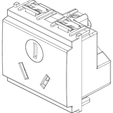 Vimar Idea SICURY Chinese Standard Socket Outlet, 2P+E, 16A 250V, 2 Modules, IP20 — Quality Boat Parts