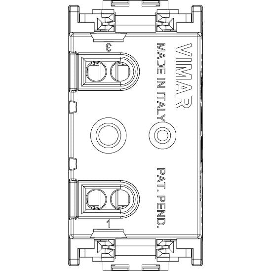 Vimar Idea Push Button, 1P NO, 16A 250V, NC Auxiliary Contact, Flush Mount, IP40 — Quality Boat Parts