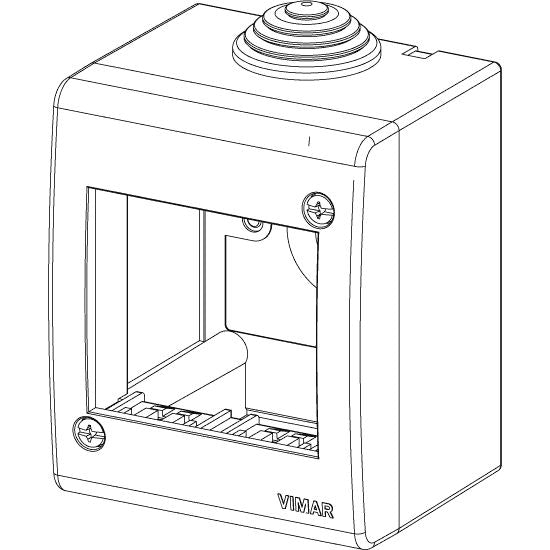 Vimar Idea/8000 IP40 Surface Enclosure, 2 Modules, Plastic — Quality Boat Parts
