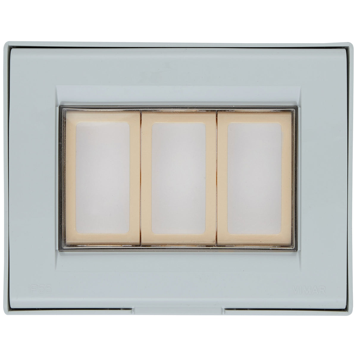 Vimar Idea/8000 IP55 Cover, 3-Module, 3 Adaptors Included — Quality Boat Parts