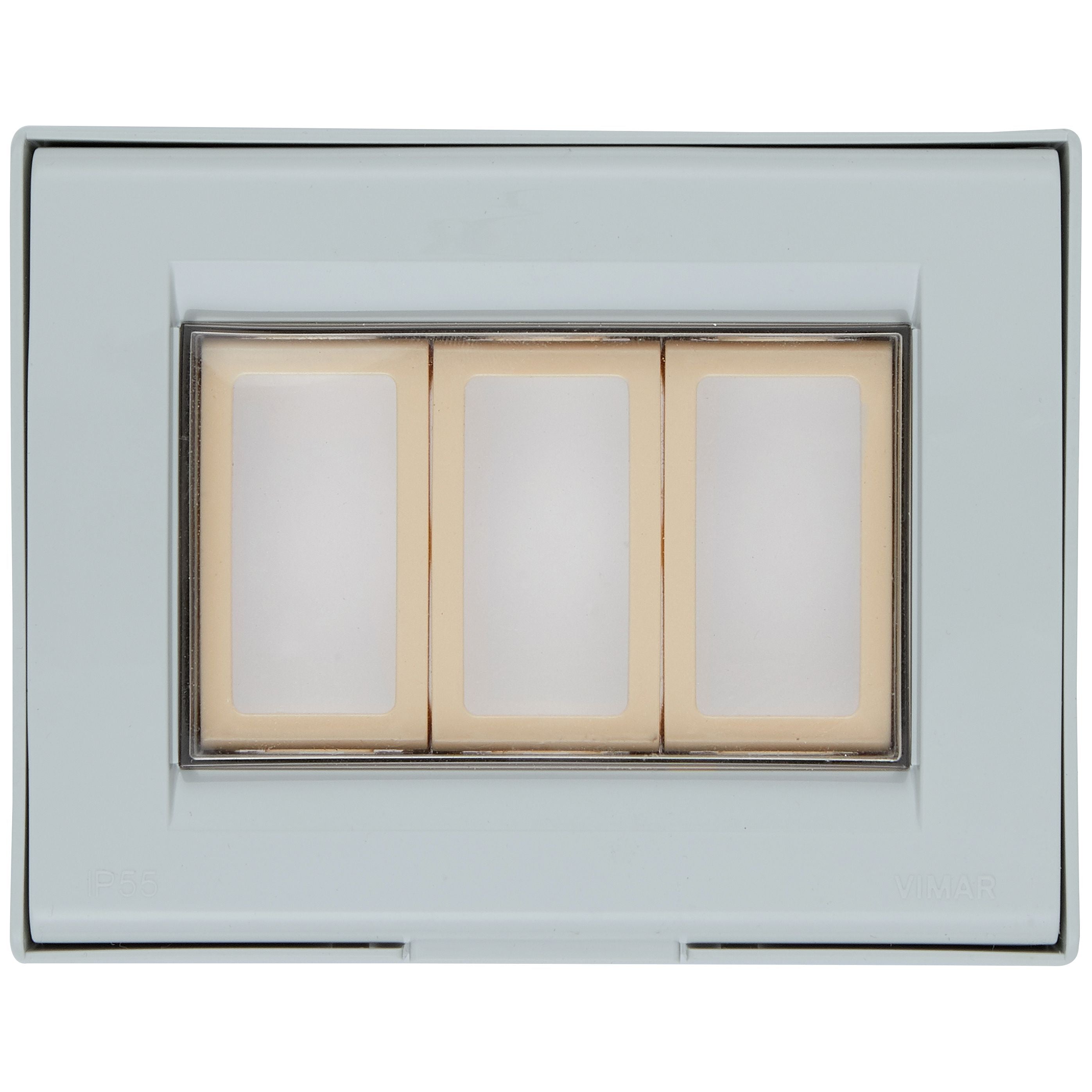 Vimar Idea/8000 IP55 Cover, 3-Module, 3 Adaptors Included — Quality Boat Parts