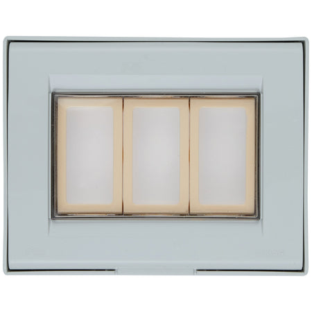 Vimar Idea/8000 IP55 Cover, 3-Module, 3 Adaptors Included — Quality Boat Parts