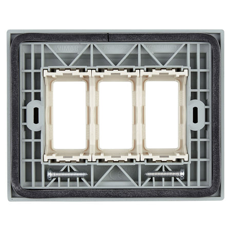 Vimar Idea/8000 IP55 Cover, 3-Module, 3 Adaptors Included — Quality Boat Parts