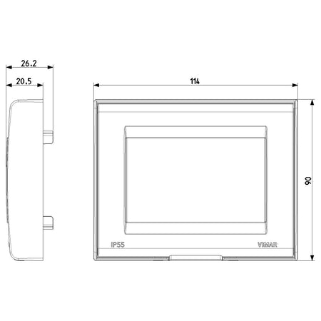Vimar Idea/8000 IP55 Cover, 3-Module, 3 Adaptors Included — Quality Boat Parts