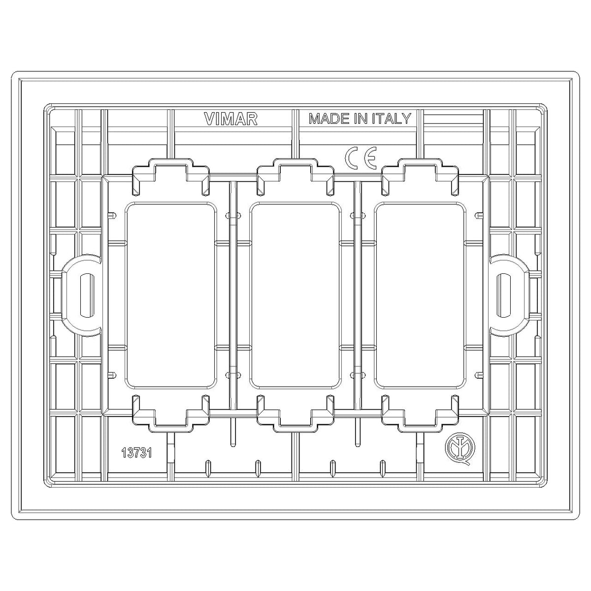 Vimar Idea/8000 IP55 Cover, 3-Module, 3 Adaptors Included — Quality Boat Parts