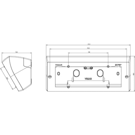 Vimar Eikon Table Mounting Box, 7-Module, Horizontal, IP20 — Quality Boat Parts