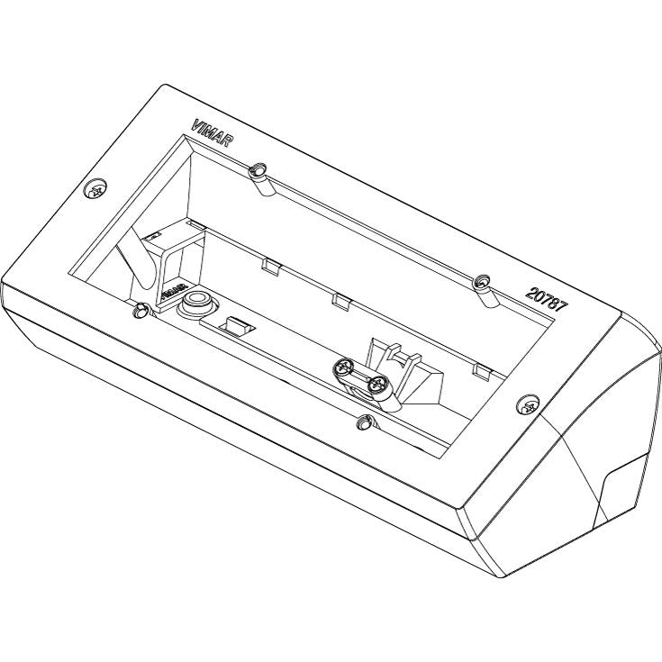 Vimar Eikon Table Mounting Box, 7-Module, Horizontal, IP20 — Quality Boat Parts