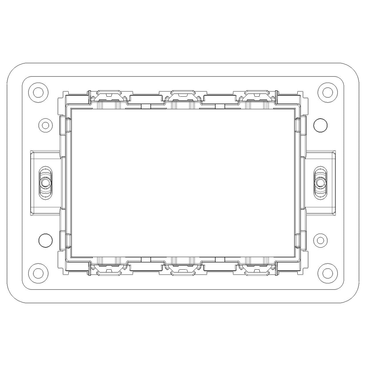 Vimar Eikon Mounting Frame and Protection Cover, 3-Module — Quality Boat Parts