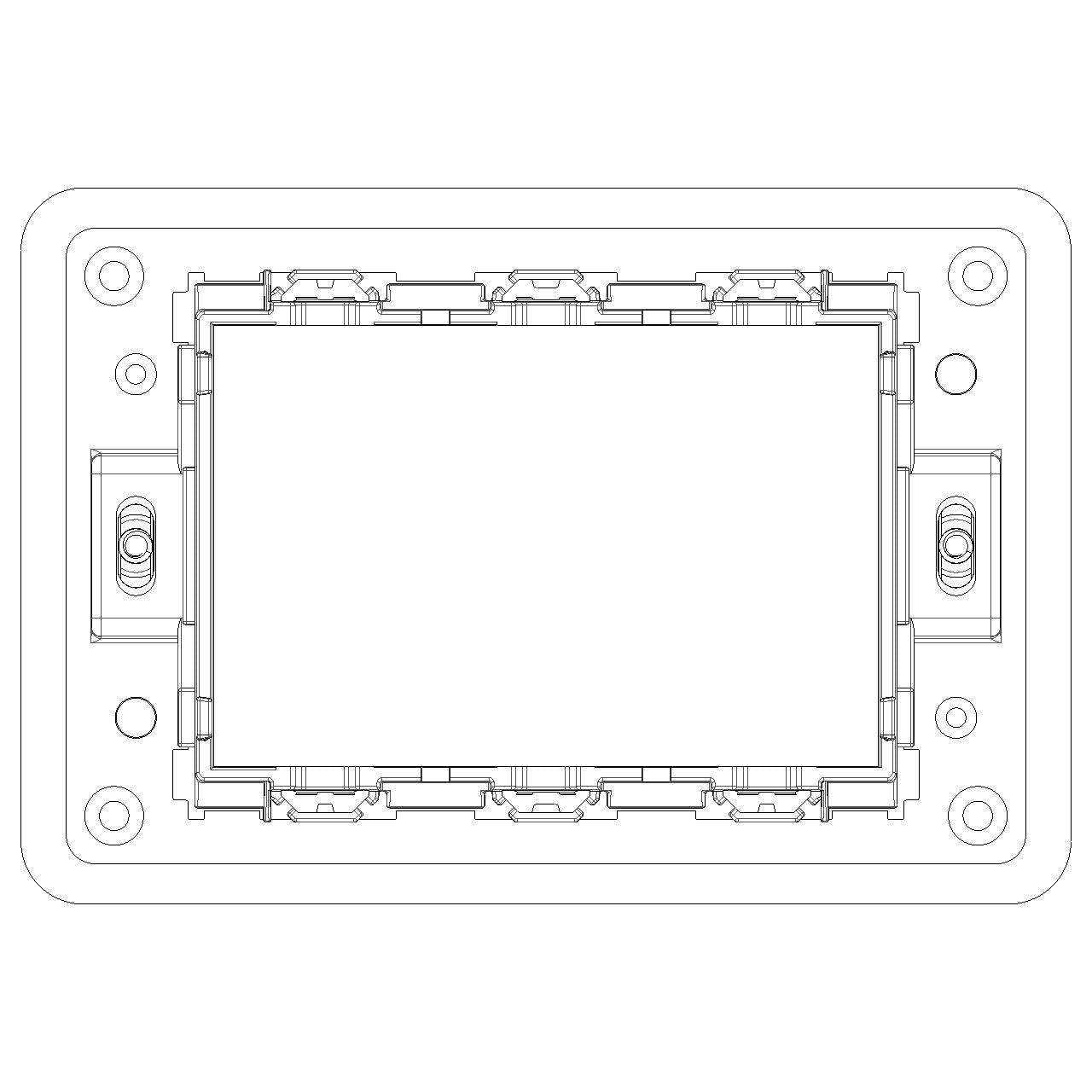 Vimar Eikon Mounting Frame and Protection Cover, 3-Module — Quality Boat Parts