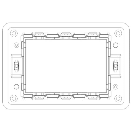 Vimar Eikon Mounting Frame and Protection Cover, 3-Module — Quality Boat Parts