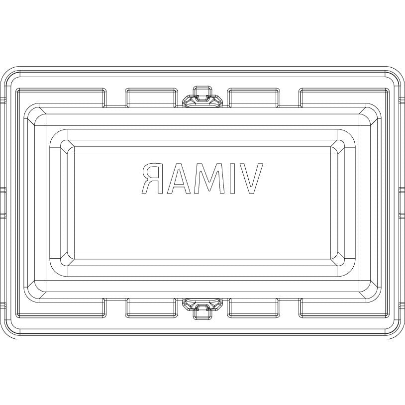 Vimar Eikon Mounting Frame and Protection Cover, 3-Module — Quality Boat Parts