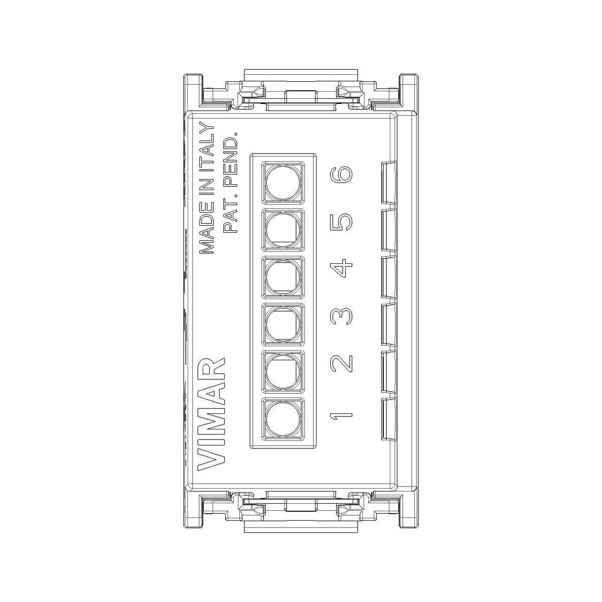 Vimar Idea Slide Switch, 1P, 6(2)A, 250V, 4 Positions, IP40 — Quality Boat Parts