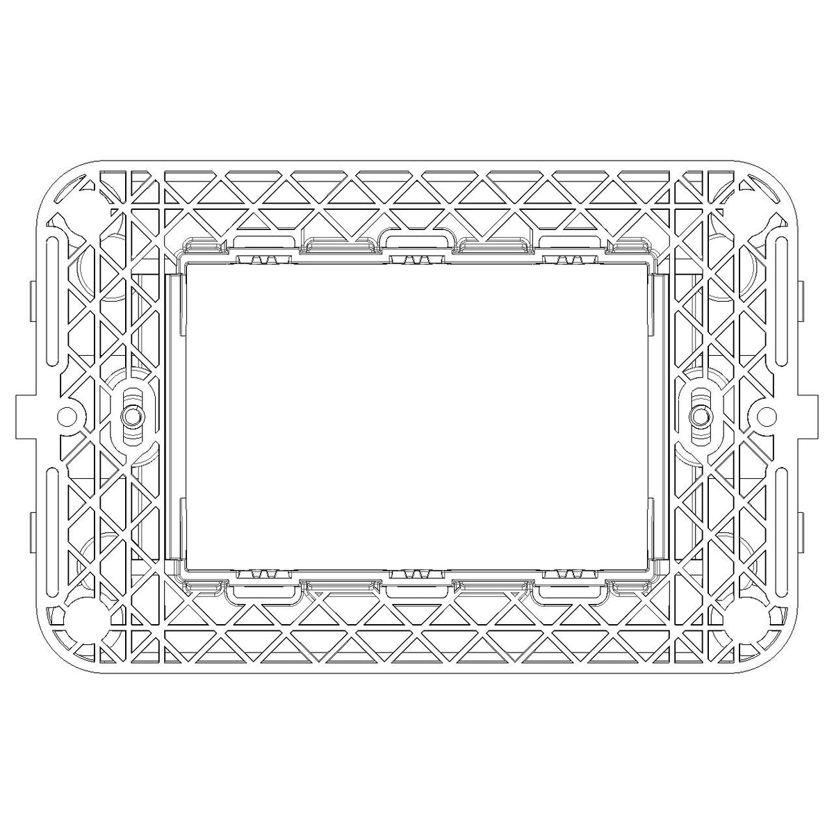 Vimar Idea 3-Module Mounting Frame, For 2-Module Arké Devices, For Idea Cover Plates, For 3-Module Mounting Boxes — Quality Boat Parts