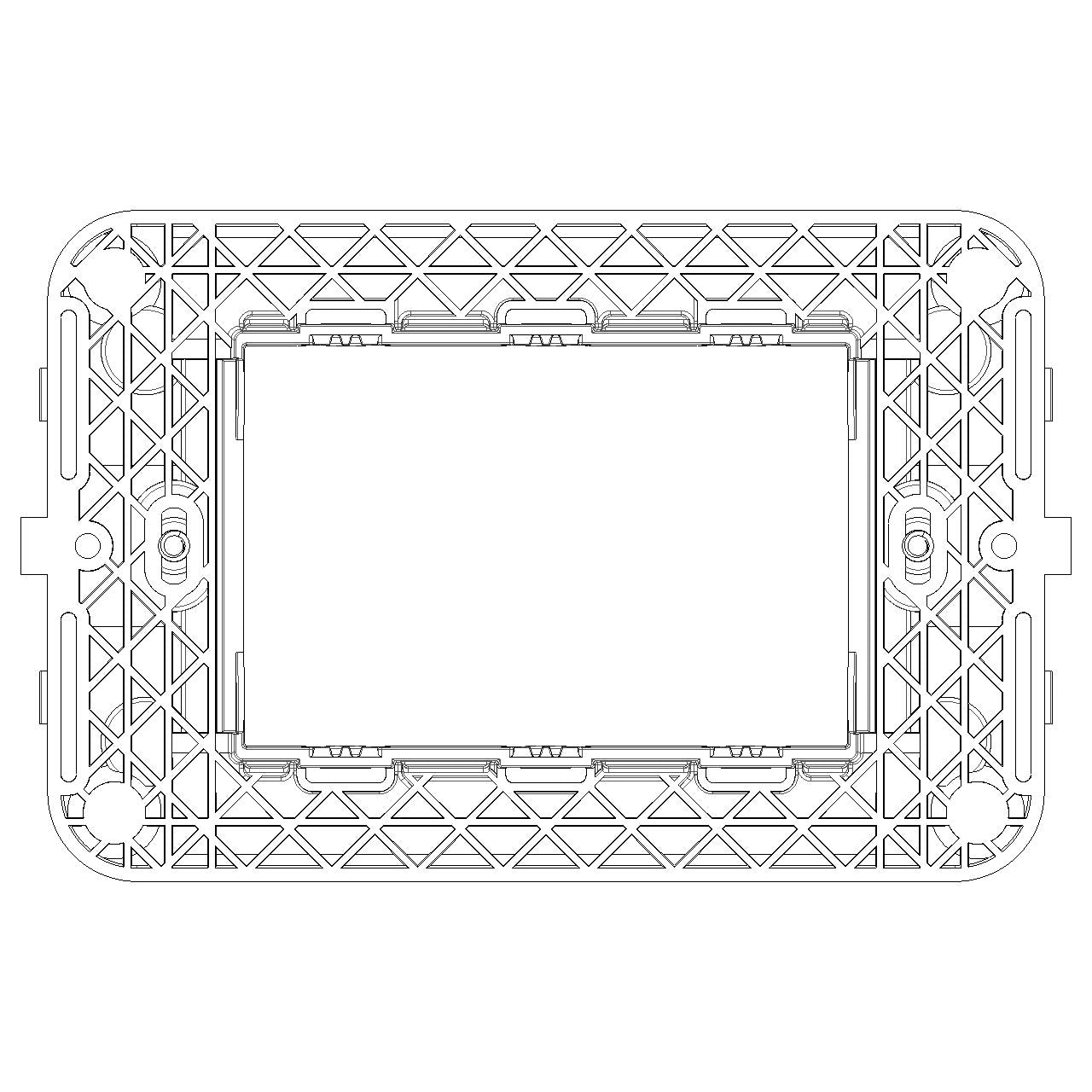 Vimar Idea 3-Module Mounting Frame, For 2-Module Arké Devices, For Idea Cover Plates, For 3-Module Mounting Boxes — Quality Boat Parts