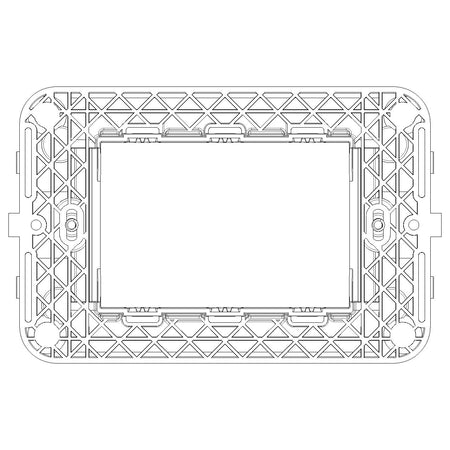Vimar Idea 3-Module Mounting Frame, For 2-Module Arké Devices, For Idea Cover Plates, For 3-Module Mounting Boxes — Quality Boat Parts