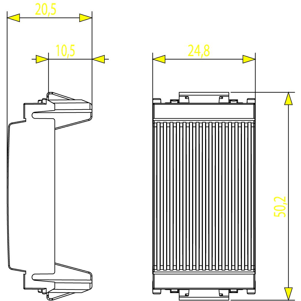 Vimar Idea Blank Module, Grooved Front, 1 Module, Halogen-Free — Quality Boat Parts