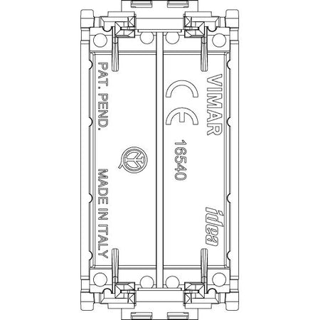 Vimar Idea Blank Module, Grooved Front, 1 Module, Halogen-Free — Quality Boat Parts