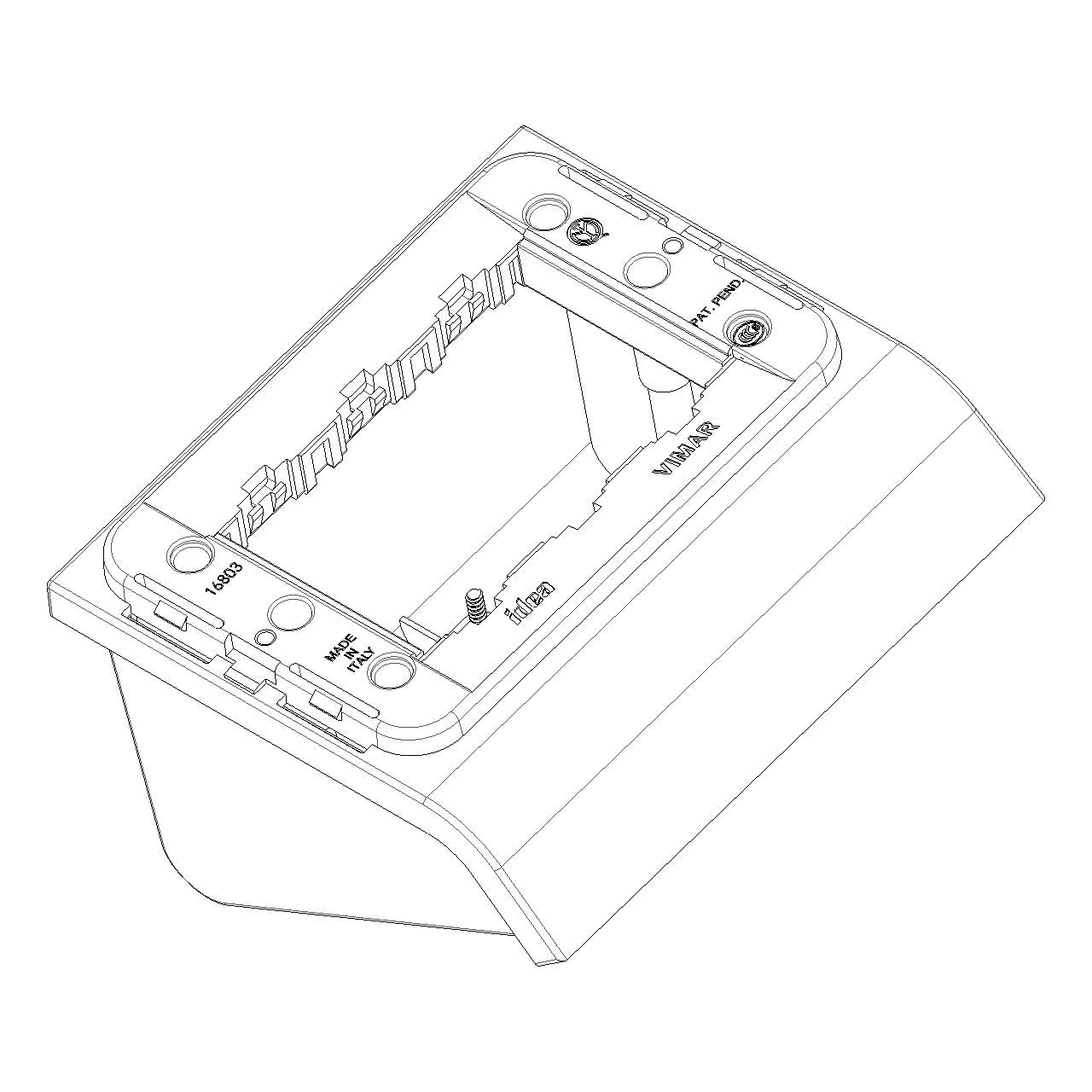 Vimar Idea 3-Module Table Mounting Box, For Classica Cover Plate, IP20 — Quality Boat Parts