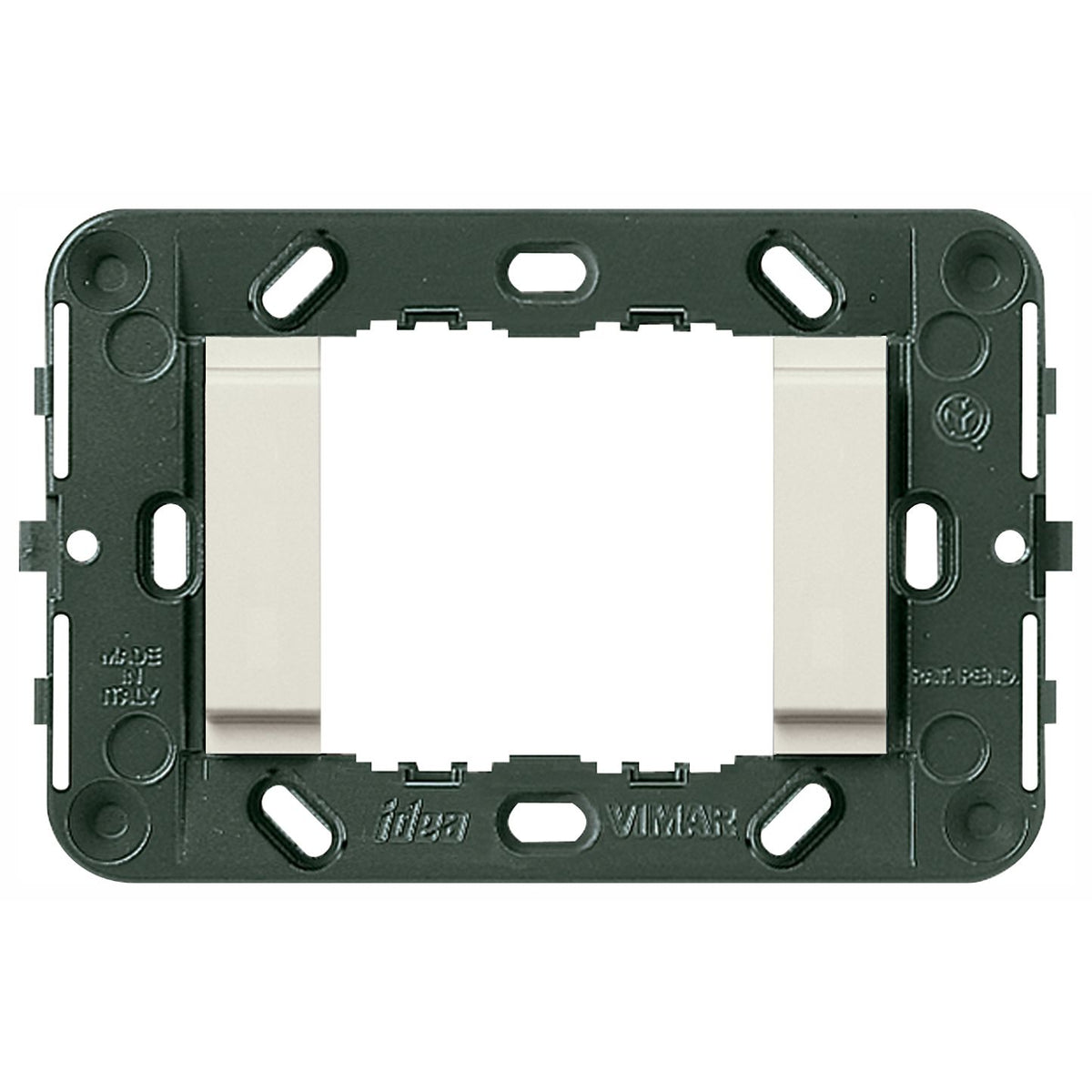 Vimar Idea 2-Module Mounting Frame, For 3-Module Boxes, 60 mm Fixing Centres, Without Screws — Quality Boat Parts
