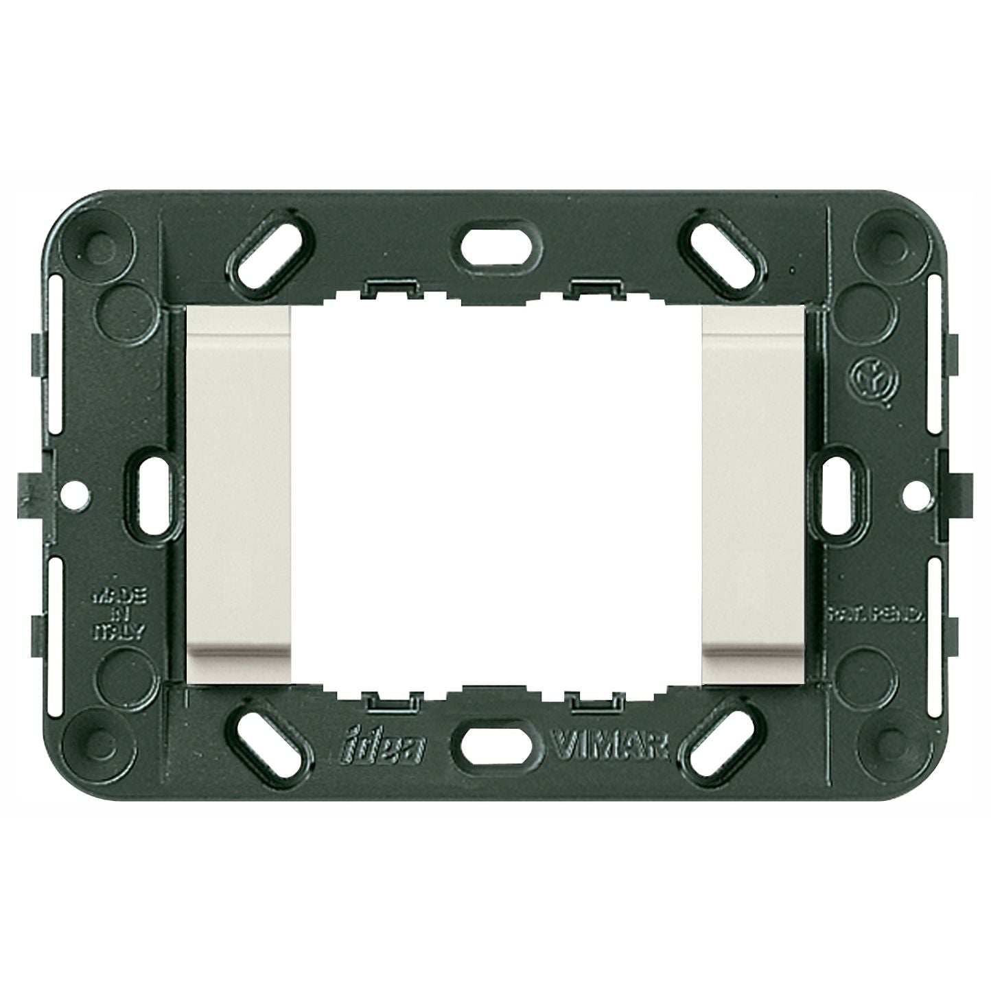 Vimar Idea 2-Module Mounting Frame, For 3-Module Boxes, 60 mm Fixing Centres, Without Screws — Quality Boat Parts