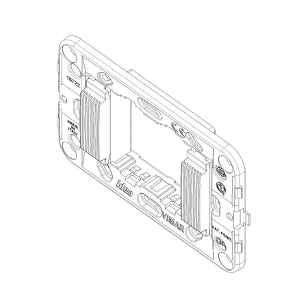 Vimar Idea 2-Module Mounting Frame, For 3-Module Boxes, 60 mm Fixing Centres, Without Screws — Quality Boat Parts